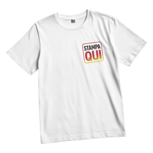 T-SHIRT BIANCA STAMPA SOLO SUL LATO CUORE