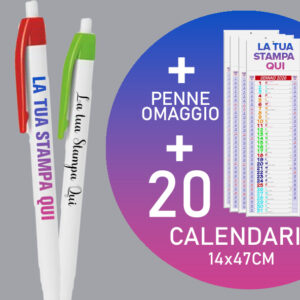 PENNE + 20 CALENDARI stampa a colori