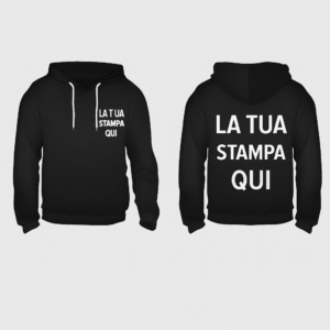 FELPA CON STAMPA FRONTE CUORE E RETRO GRANDE