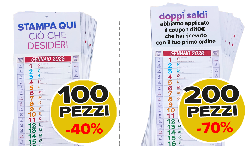last minute CALENDARI BANNER SALDI